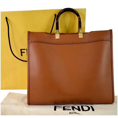 brown and fendi raw hide hand bag|Fendi Sunshine Medium .